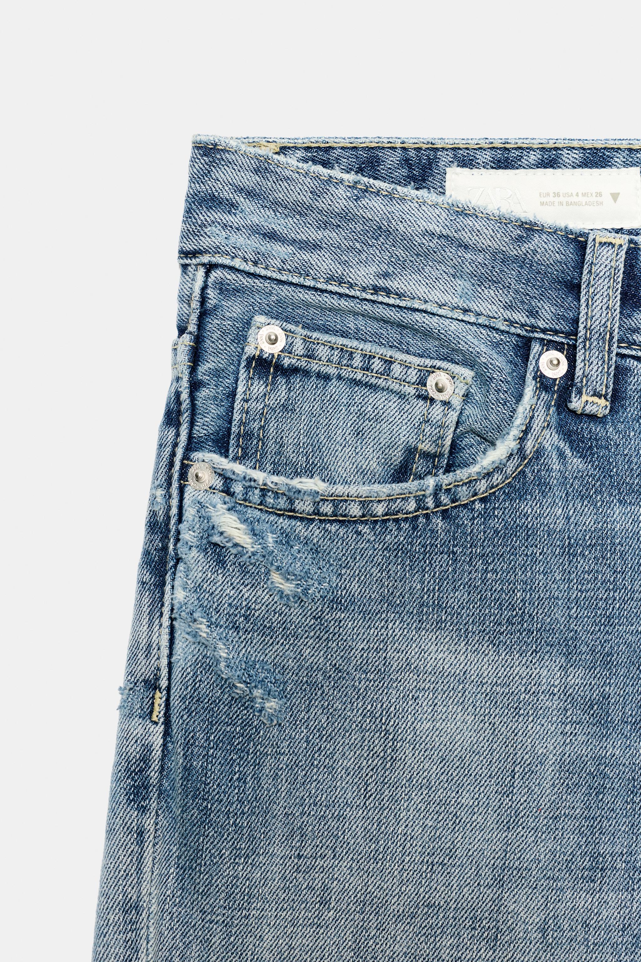 TRF MID-RISE DISTRESSED FLARE JEANS